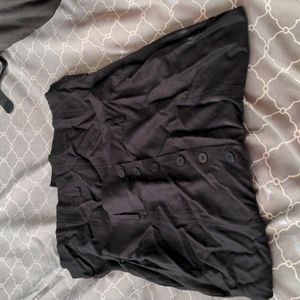 Urban Outfitters Button Down Black Midi Skirt Size S 30" Long